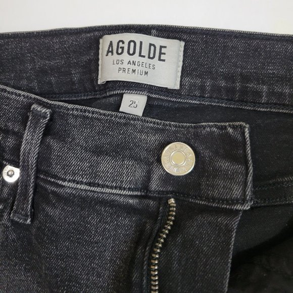 AgoldE Sophie High Rise Skinny Distressed Jean in Silence, Dark Grey - Picture 11 of 13
